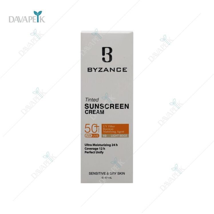 کرم ضد آفتاب بیزانس مدل بژ روشن (Light Beige) با پوشانندگی بالا