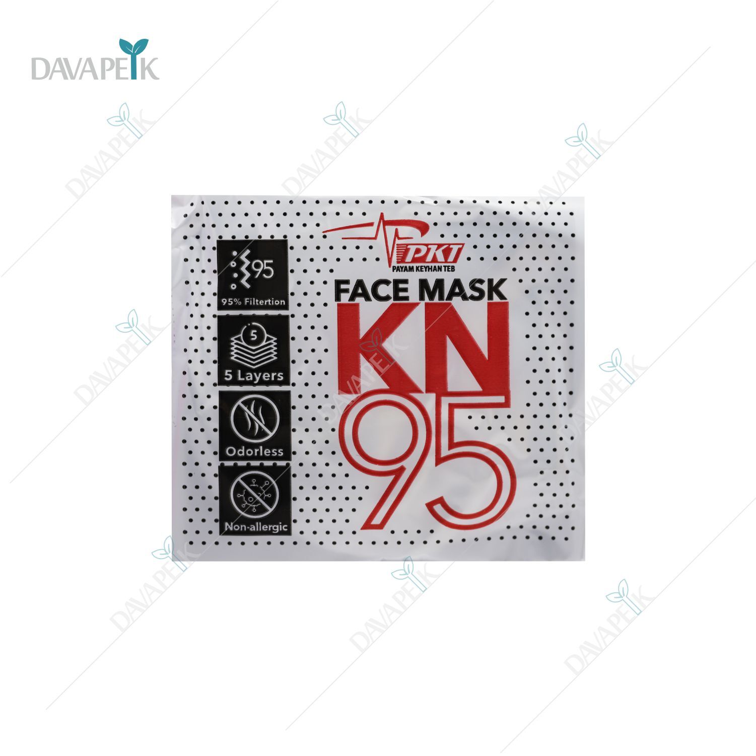 ماسک 5 لایه KN95 مناسب آلودگی هوا پیام کیهان طب