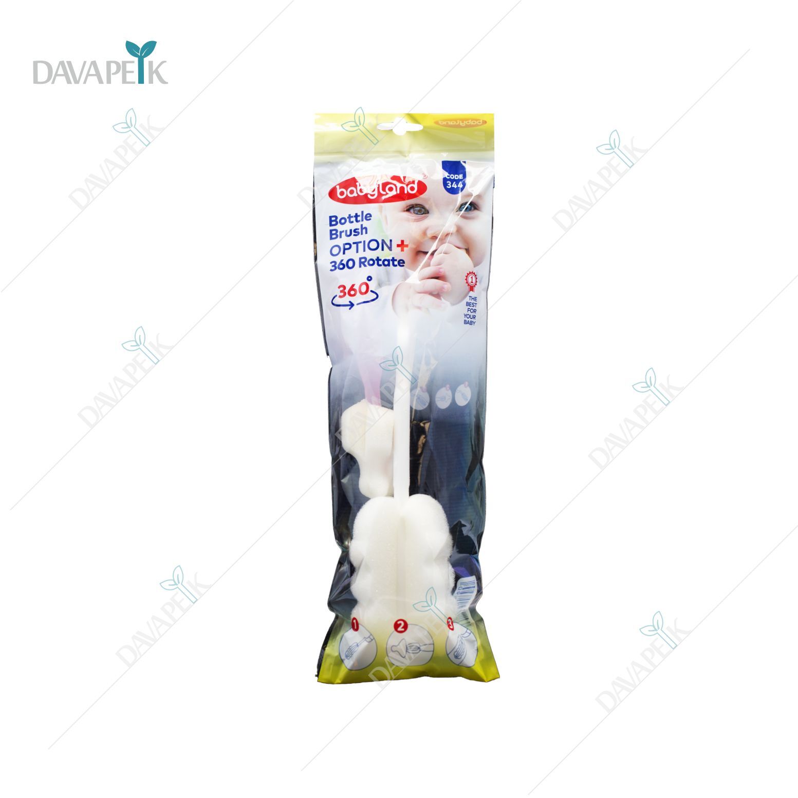فرچه شیشه شور بی بی لند با قابلیت شستشوی کامل بطری شیر خوری