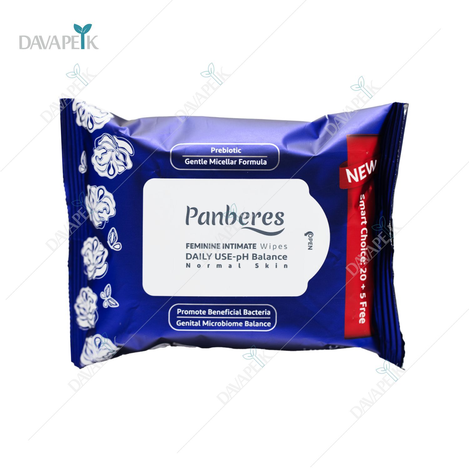  دستمال مرطوب بهداشتی بانوان پنبه ریز مخصوص پوست نرمال 