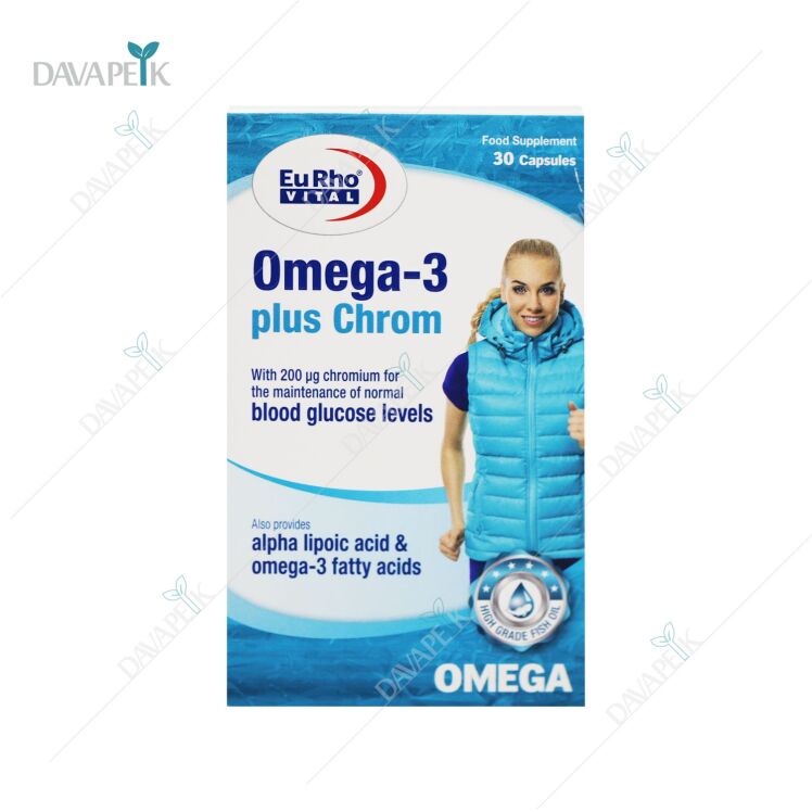 کپسول ژلاتینی نرم امگا3 پلاس کروم یوروویتال