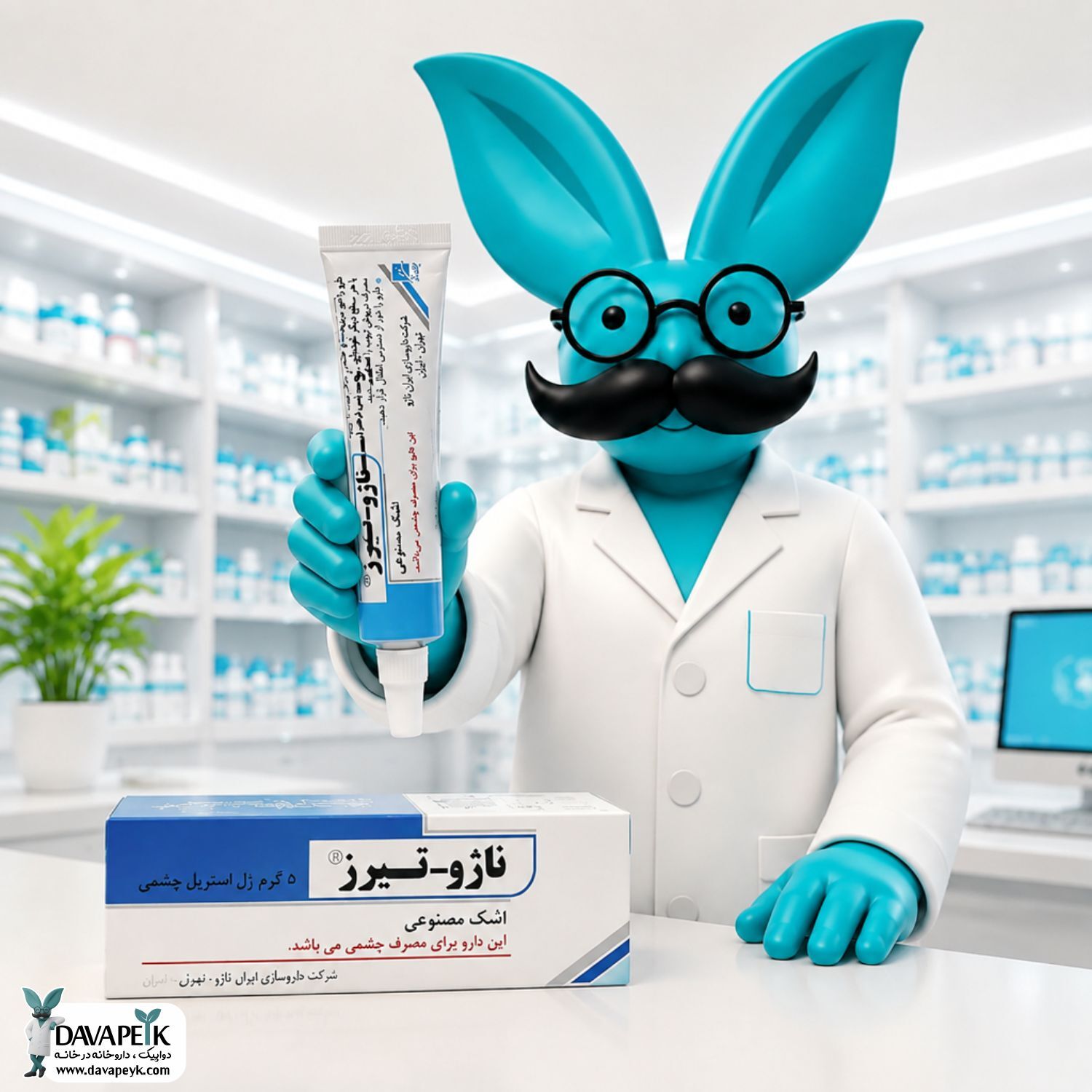 ناژو تیرز ژل استریل چشمی 5 گرمی ایران ناژو در دستان دوادد