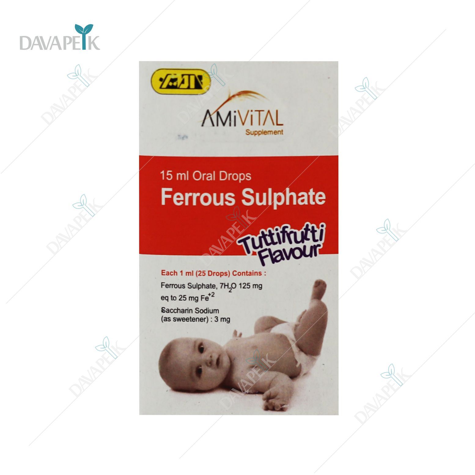  قطره آهن بدون گلوتن با طعم توتی فروتی 