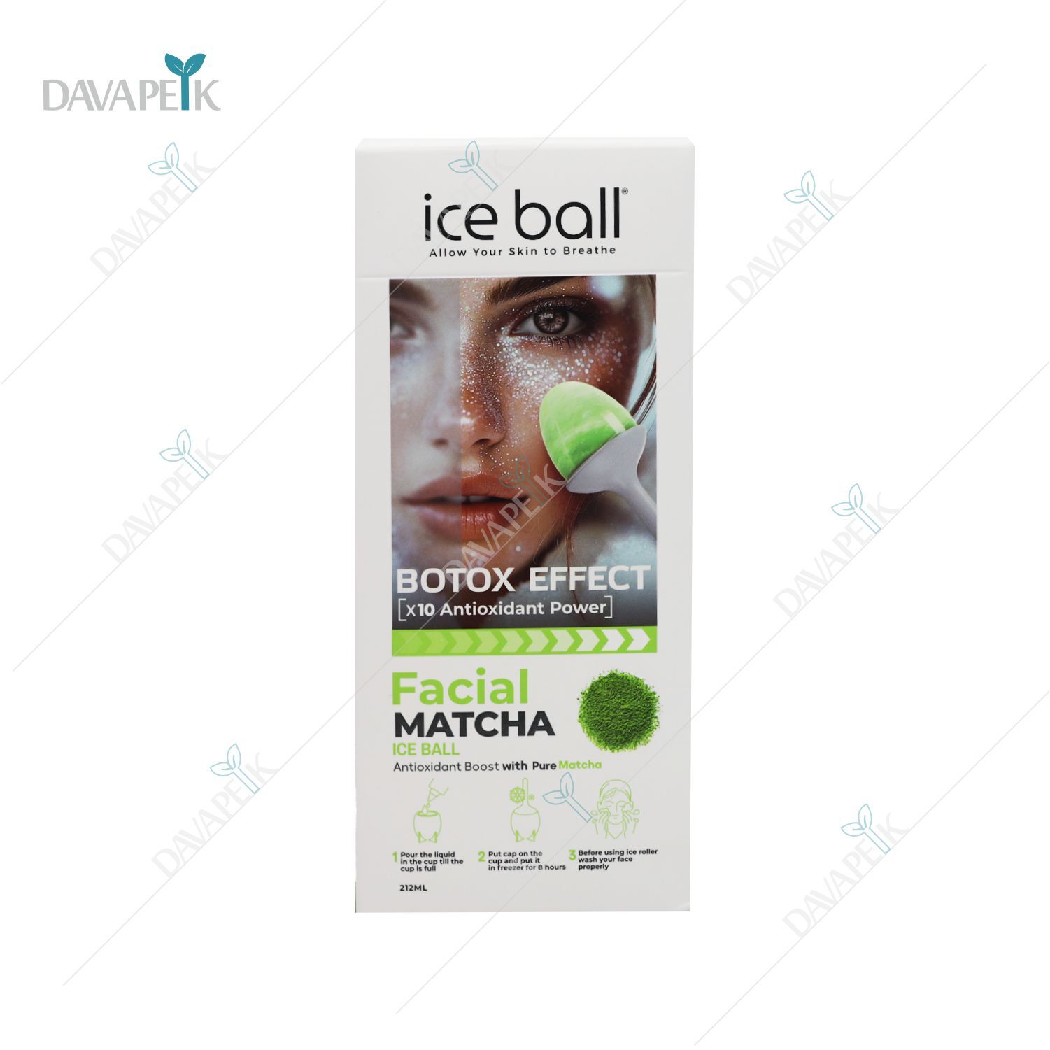 آیس بال ماچا آبرسان و مرطوب کننده پوست