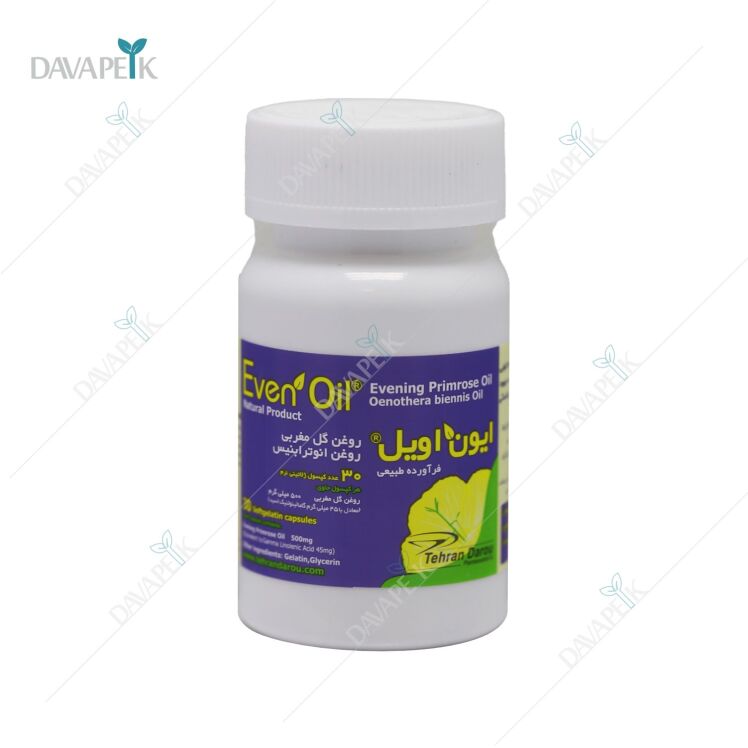 کپسول ژلاتینی نرم روغن گل مغربی ایون اویل تهران دارو 