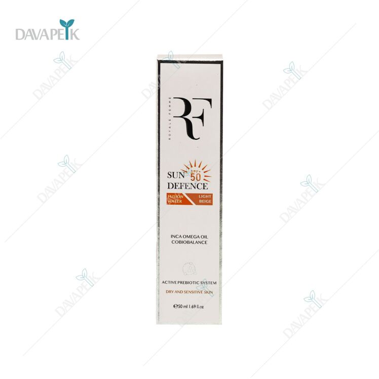 کرم ضدآفتاب آر اف SPF50 پوست خشک و حساس بژ روشن