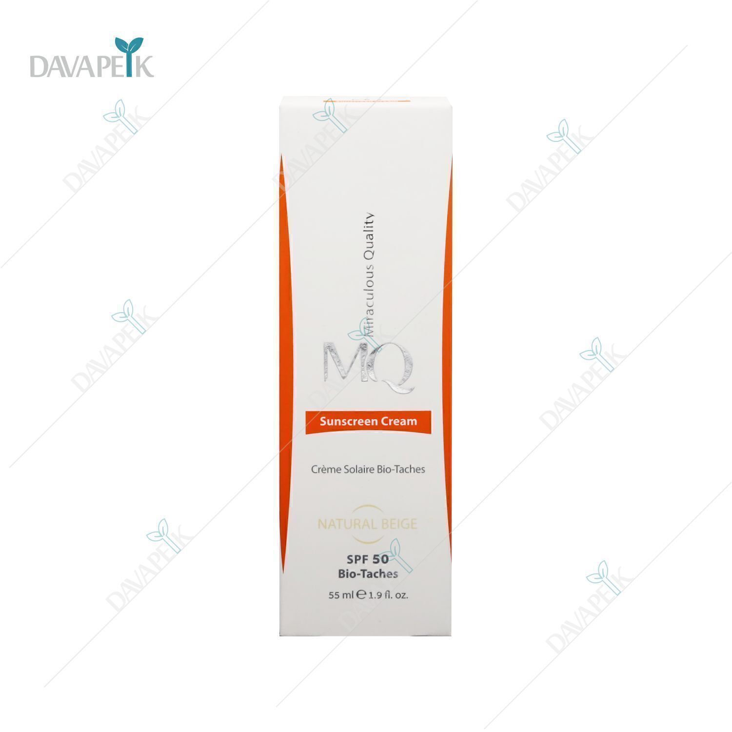  کرم ضد آفتاب MQ SPF50 ضد لک بژ طبیعی 