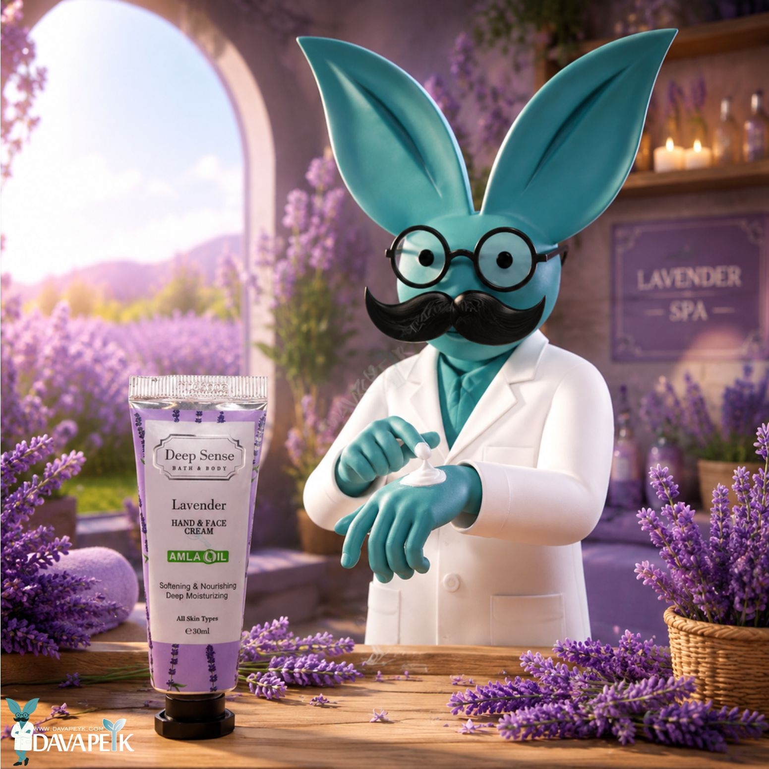  کرم مرطوب کننده دست و صورت دیپ سنس حاوی عصاره لوندر 30 میلی لیتر و دوادد 