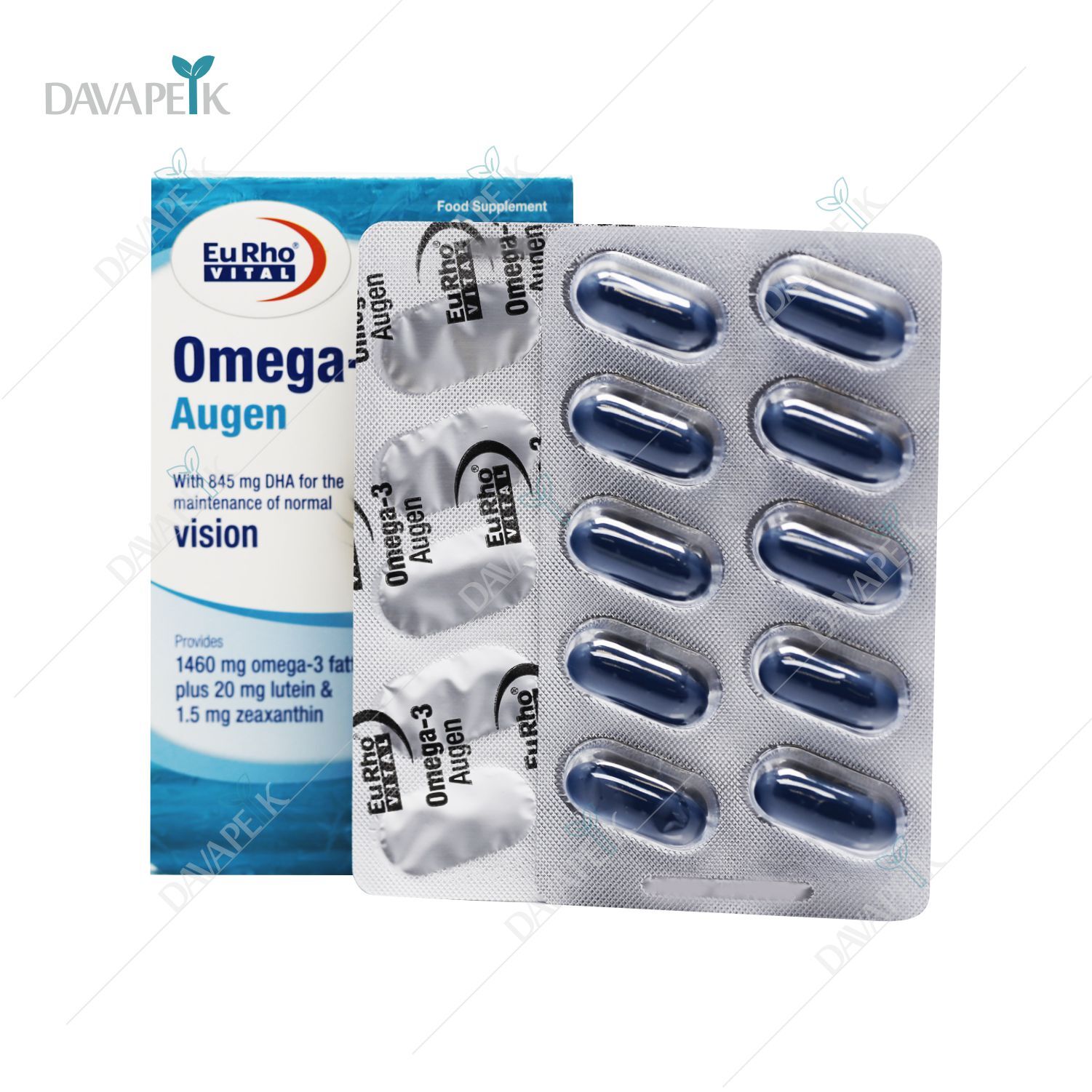 مکمل لوتئین و گزانتین و امگا3 در یک محصول