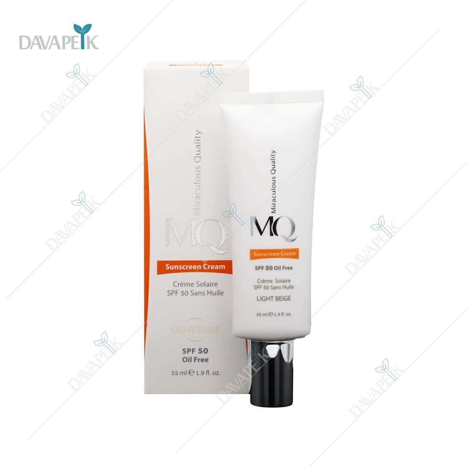 ضدآفتاب ام کیو SPF50 رنگی بژ روشن