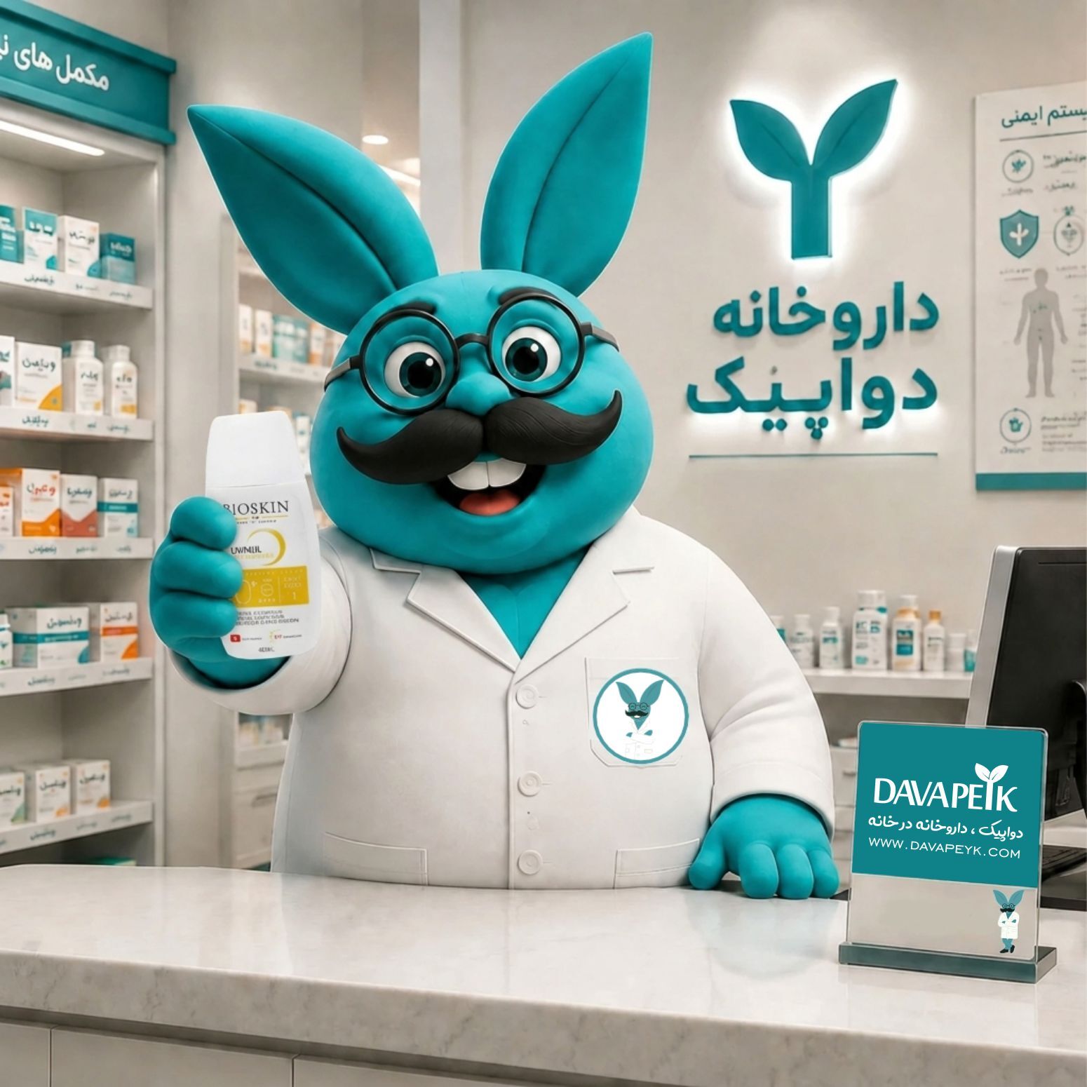  ضد آفتاب بایو اسکین پلاس اس پی اف 50 بژ روشن پوست چرب و مختلط در دستان دوادد 
