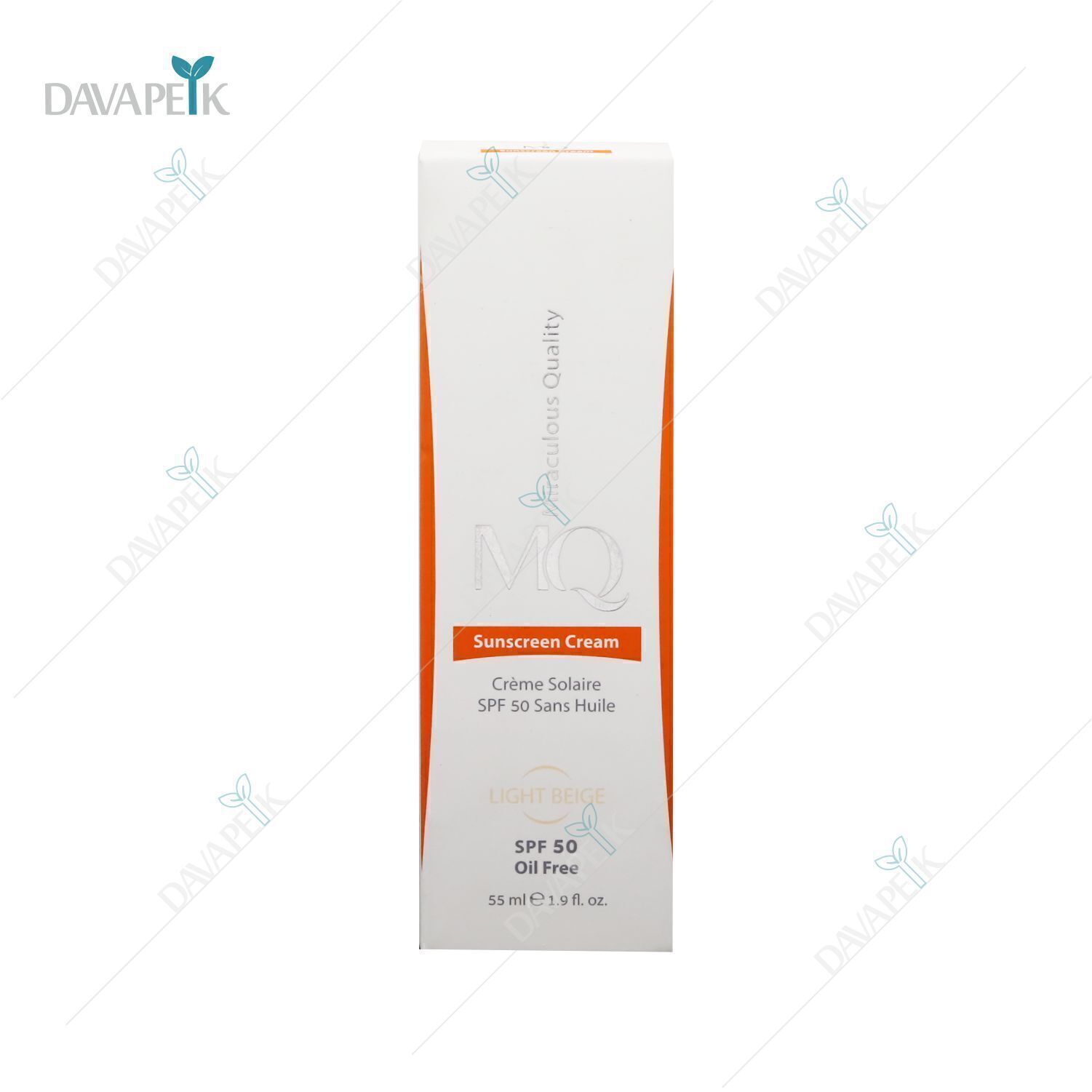 کرم ضد آفتاب ام کیو SPF 50 فاقد چربی لایت بژ