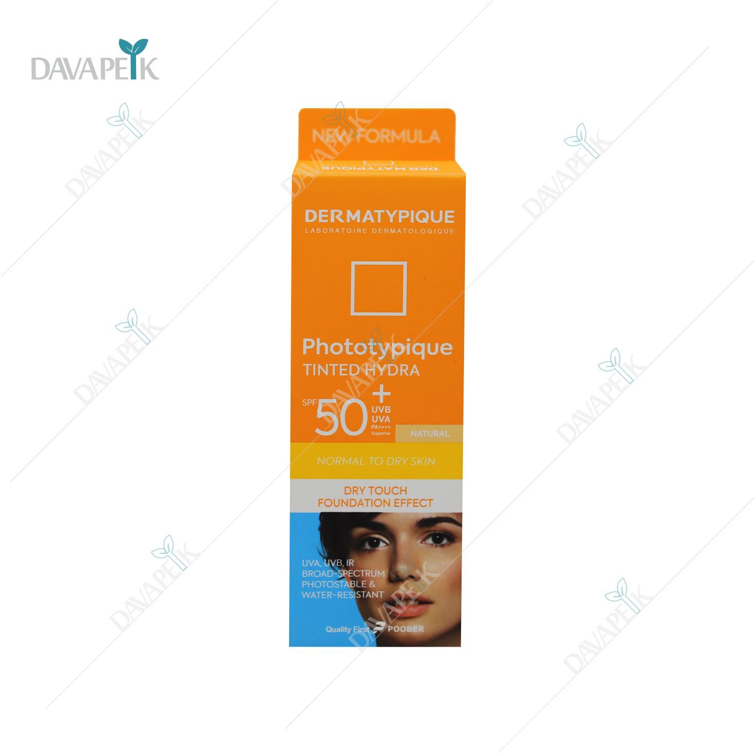 فلوئید ضد آفتاب بژ طبیعی پوست خشک SPF 50+ فتوتیپیک درماتیپیک