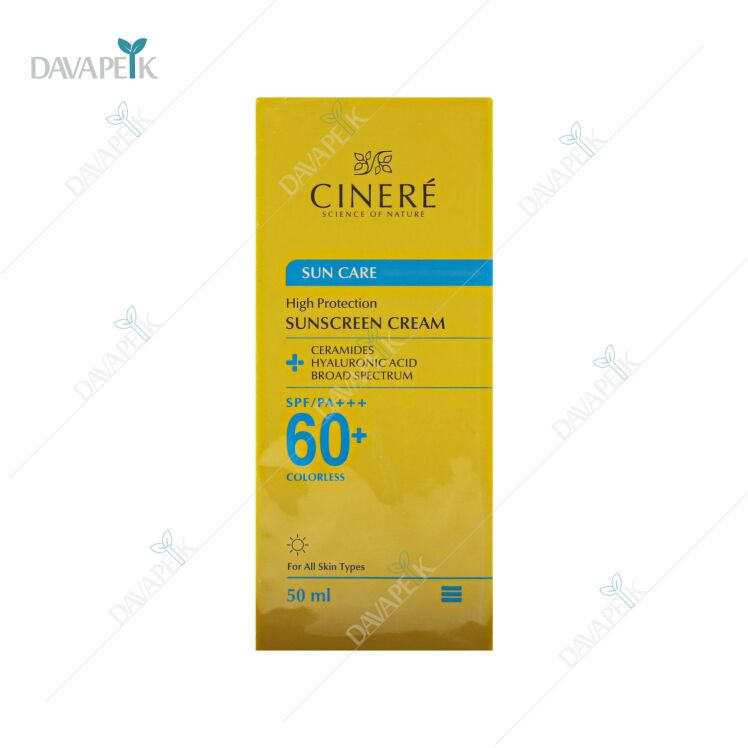 کرم ضدآفتاب بی رنگ سینره مخصوص انواع پوست با اس پی اف 60