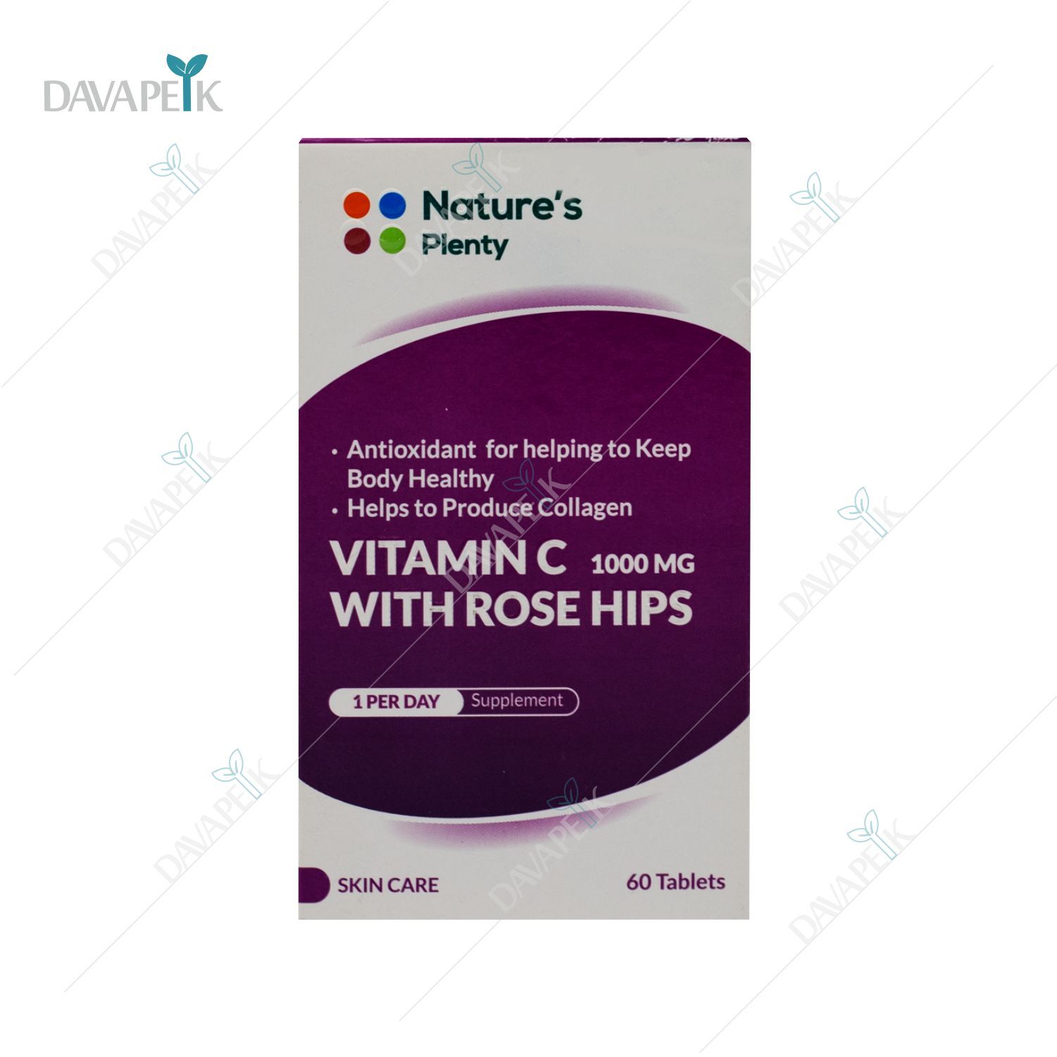  ویتامین ث 1000 میلی گرم و رز هیپس نیچرز پلنتی 