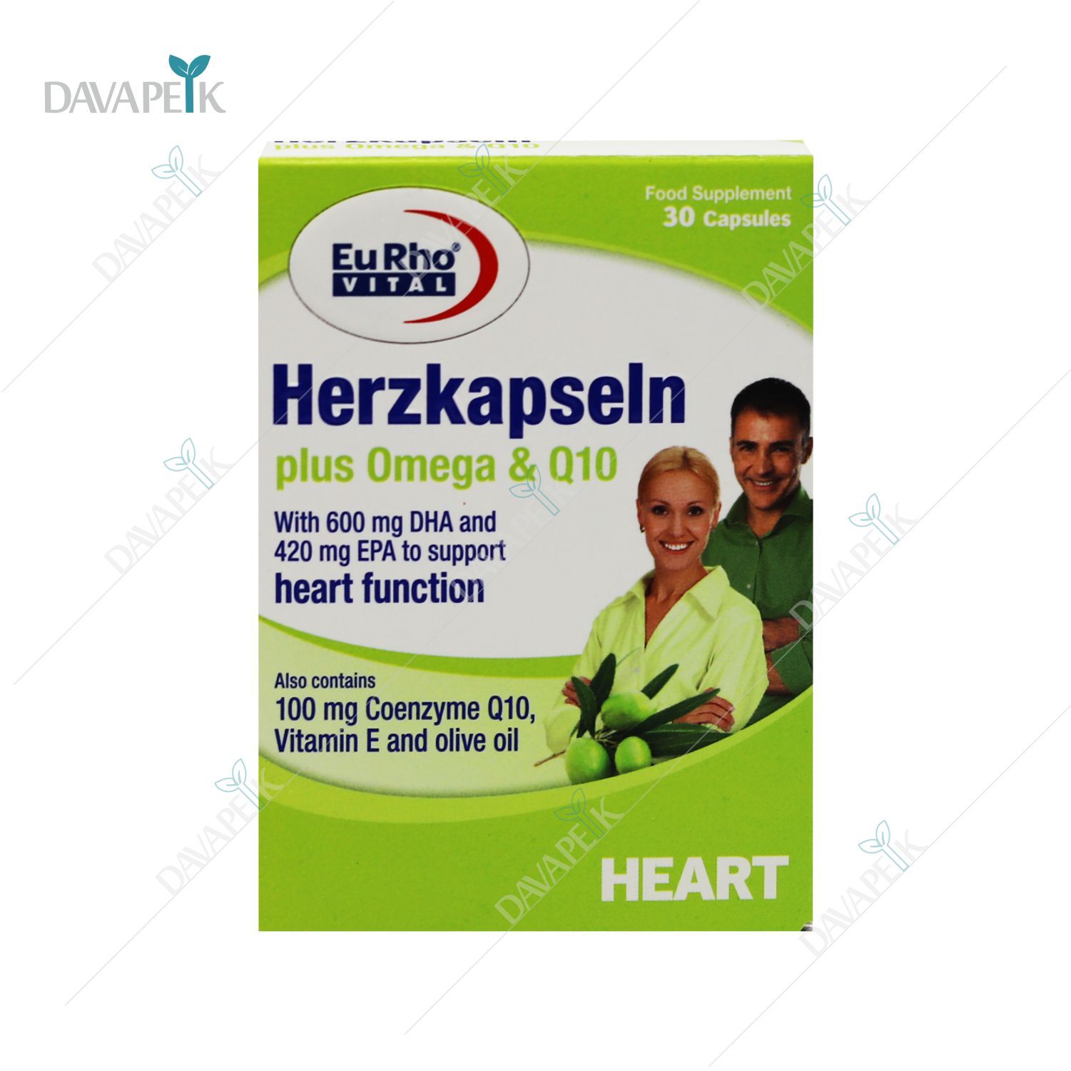  هرتز کپسول یوروویتال پلاس امگا و کیوتن 