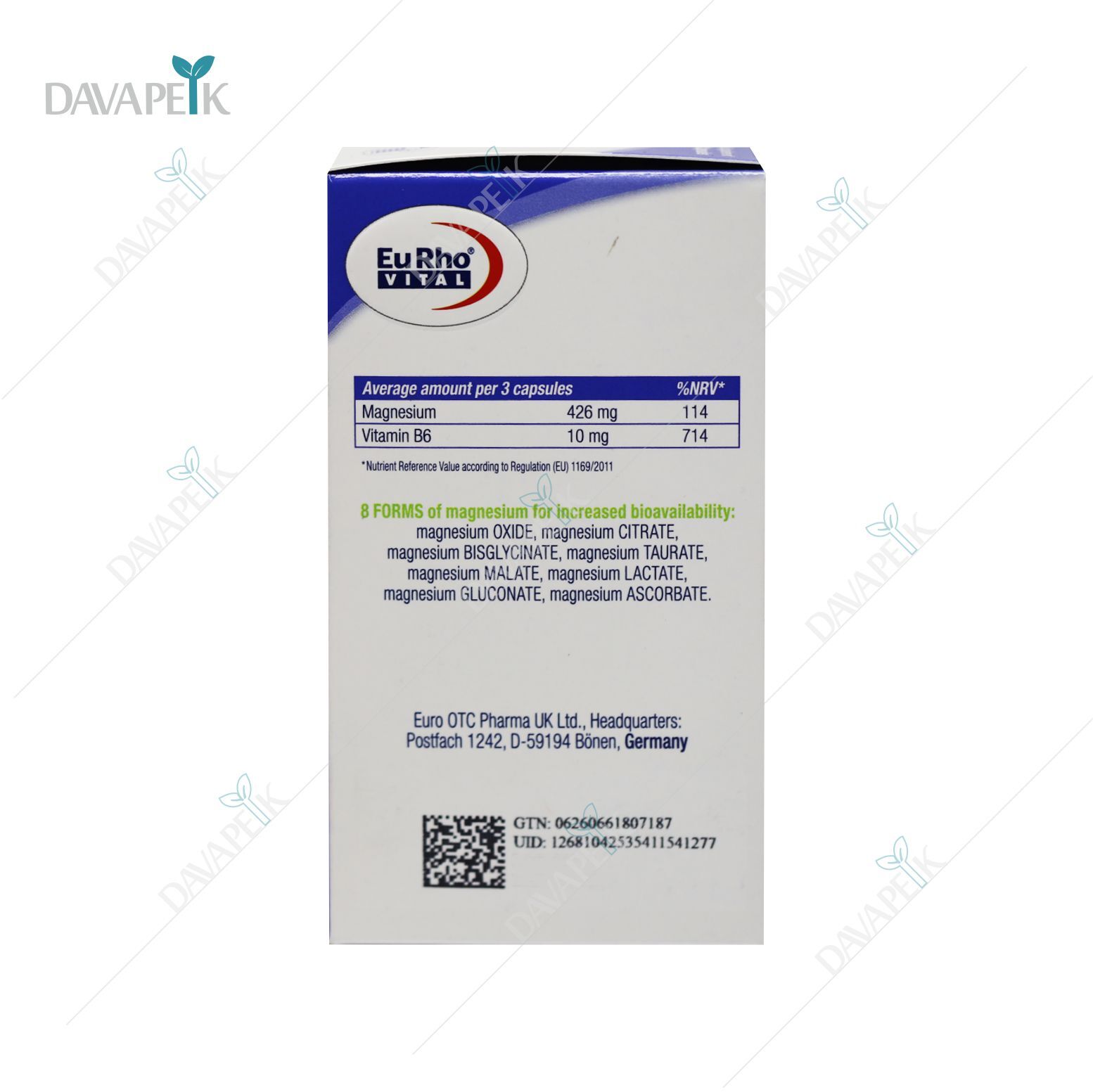  خرید منیزیم 8 فرم به همراه ویتامین B6 