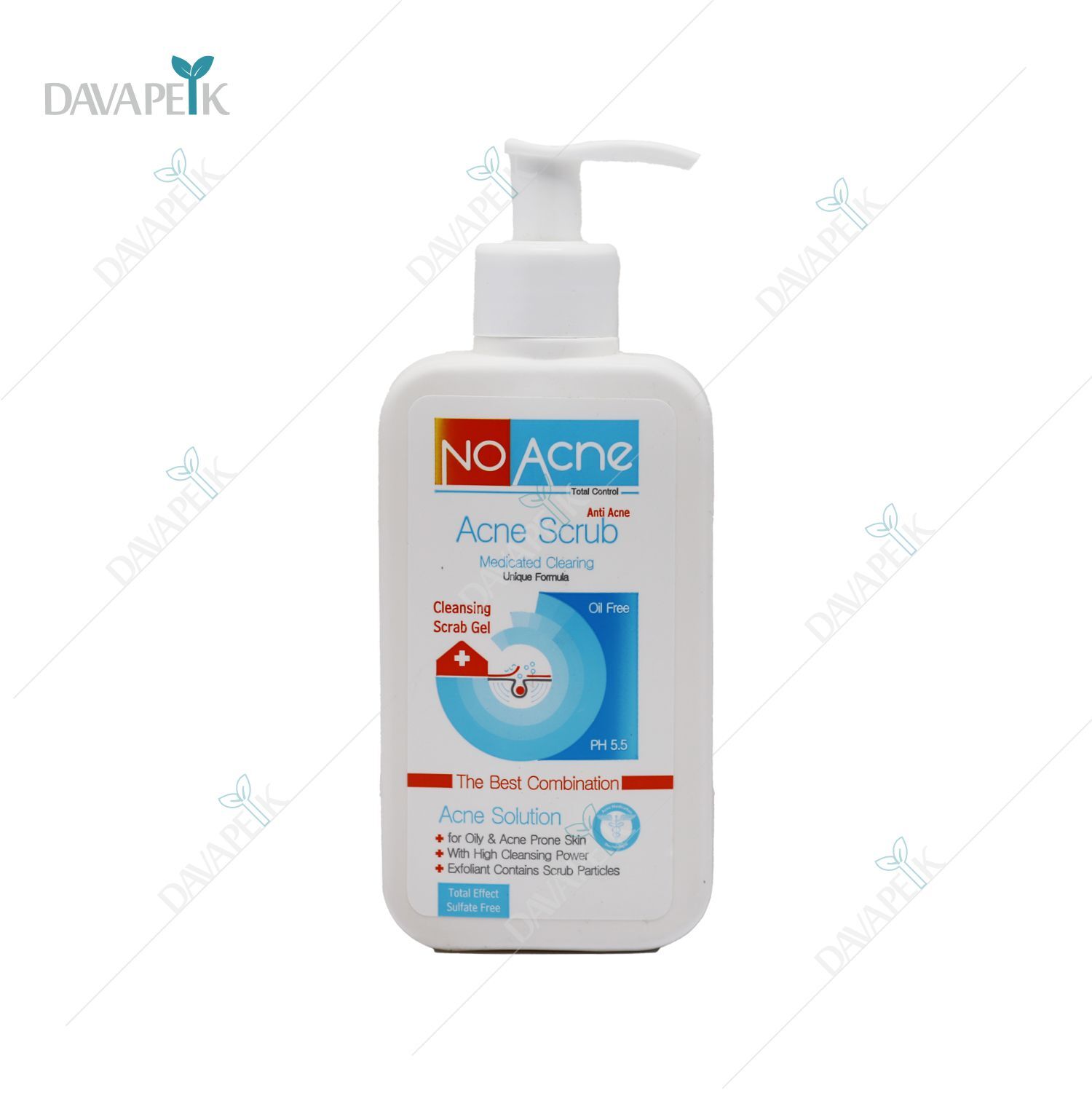  ژل اسکراب لایه بردار نوآکنه مناسب پوست چرب و جوشدار 