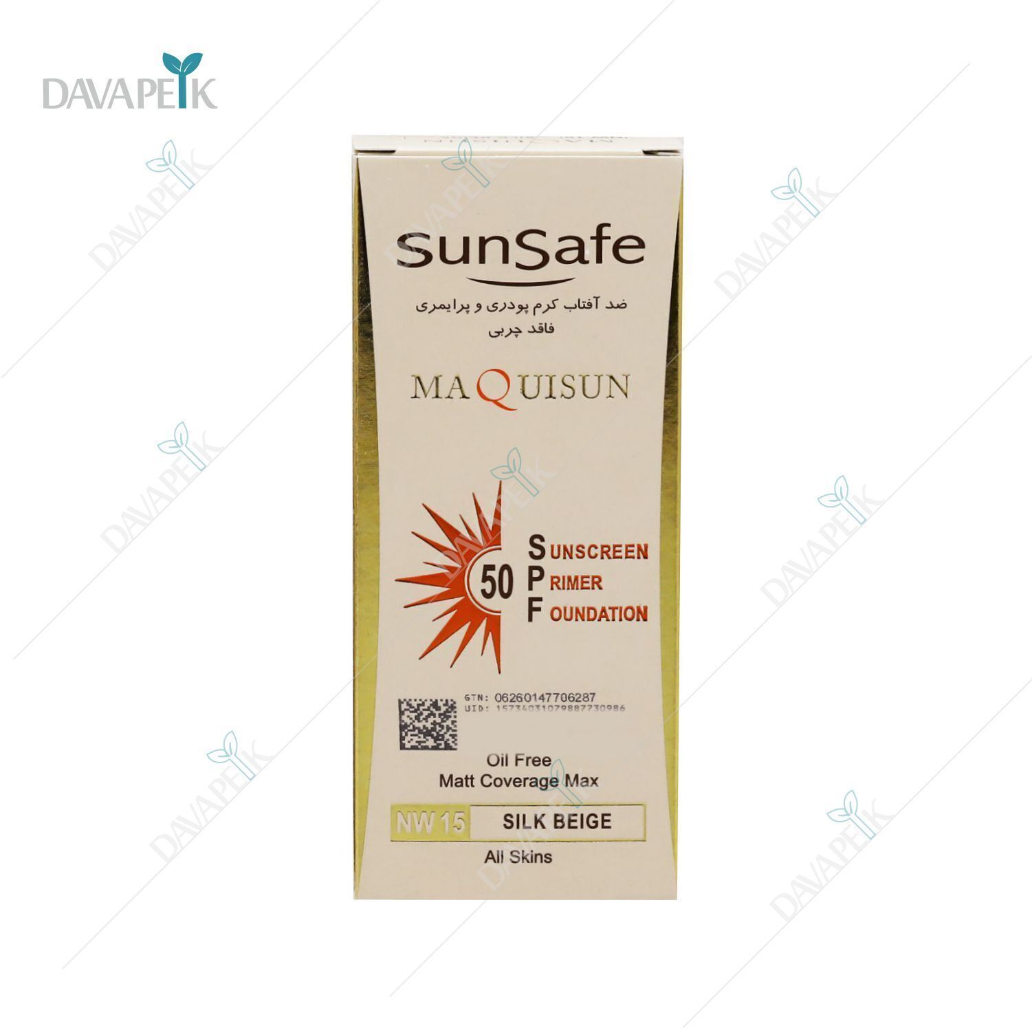  کرم ضد آفتاب سان سیف SPF 50 مدل مکی سان رنگ بژ ابریشمی NW15 