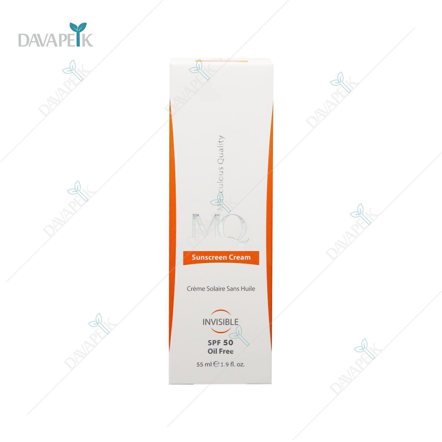 کرم ضدآفتاب MQ SPF 50 فاقد چربی بدون رنگ