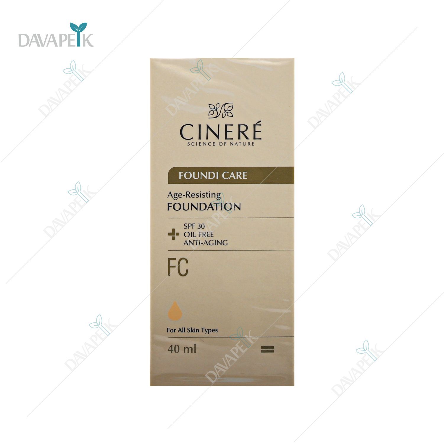  کرم پودر ضدچروک سینره باspf 30 رنگ شماره 1 