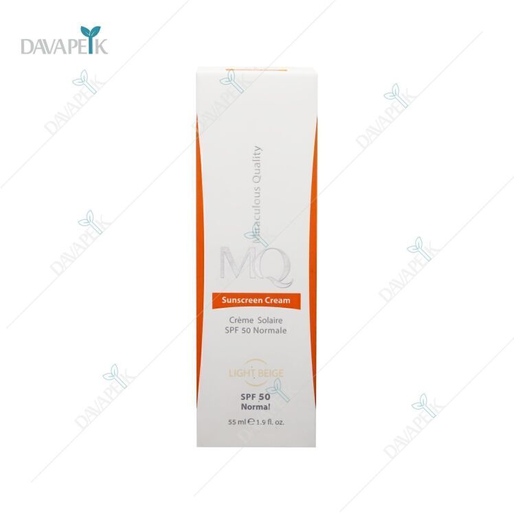 ضدآفتاب رنگی MQ مخصوص پوست نرمال لایت بژ SPF 50